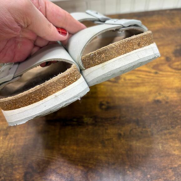Birkenstock Papillio Womens Size 7 EU 38 Narrow Arizona Sandals Metallic Mineral - Picture 10 of 16